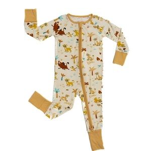 lion king x little sleepies zipper romper